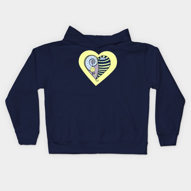 Freckled Moon Heart Kids Hoodie by DISmithArt